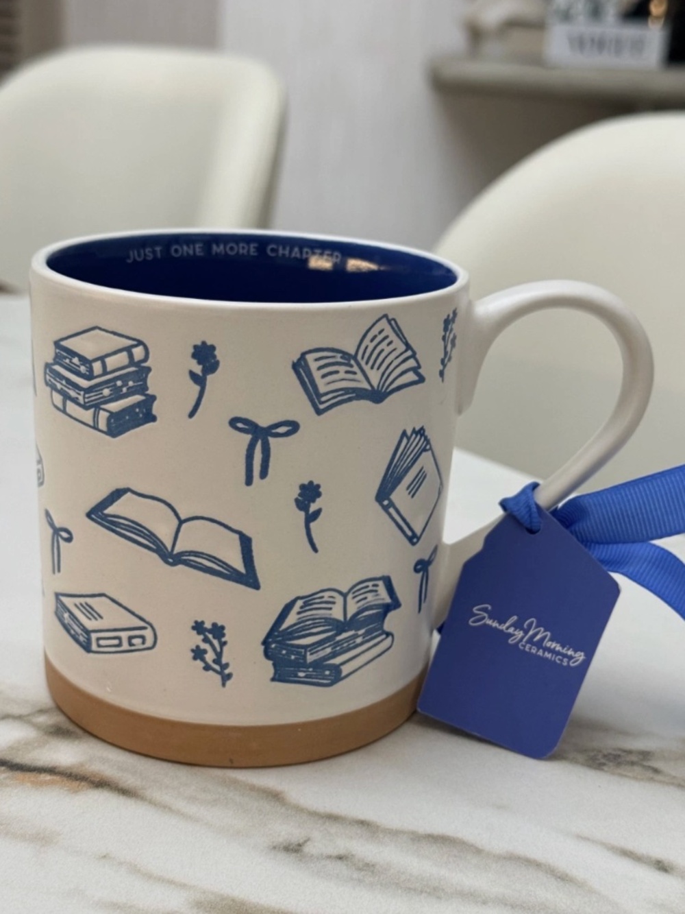 Sunday Morning Bookish Bows Just One More Chapter Coffee School College Mug Cup